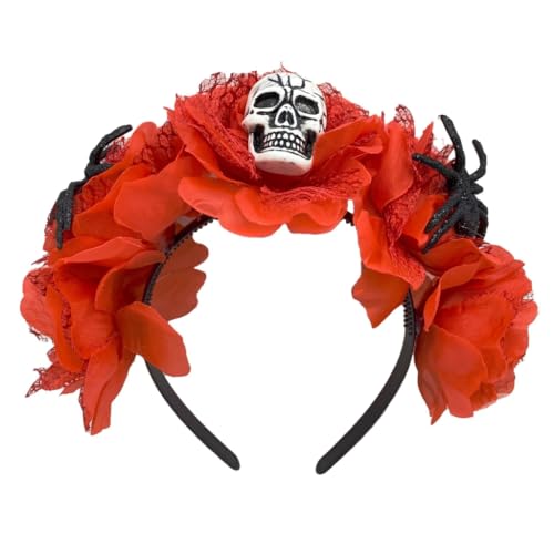 TQUXNGA Haarreif mit Spinnenschädel für Halloween, Party, Cosplay, Kopfbedeckung, Haarschmuck, Haarschmuck von TQUXNGA