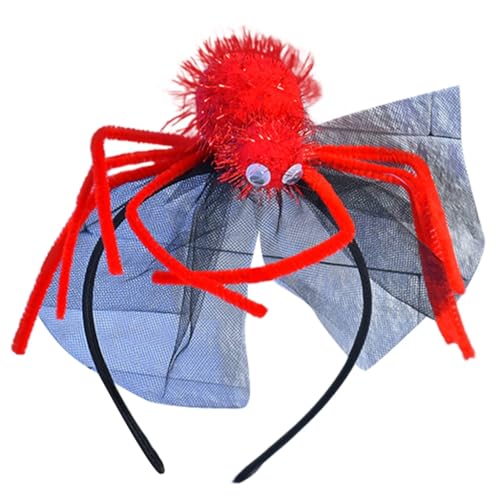 TQUXNGA Lustiges Araneid Stirnband Geburtstag Party Cosplay mit Lametta Schleier Kopfbedeckung Haarschmuck Halloween Kostüm Haarband von TQUXNGA
