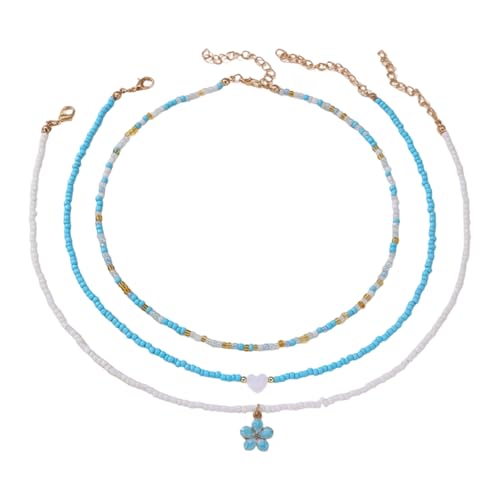 TQUXNGA Mehrreihige Perlen-Halsketten-Kollektion, handgefertigter Schmuck für Freizeit und Party, mehrlagiger Schmuck, Einheitsgröße, Wie beschrieben, Wie beschrieben von TQUXNGA