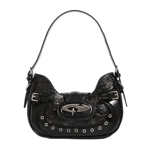 TQUXNGA Moderne und praktische Umhängetasche Damen Umhängetasche Modische und funktionale Handtasche, Schwarz von TQUXNGA