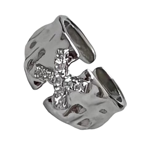 TQUXNGA Offene Ringe, Handschmuck, modische Ringe, Sternform, Legierung, Textur, geeignet für Modebegeisterte, trendiges Damen-Accessoire, 3 Stück von TQUXNGA