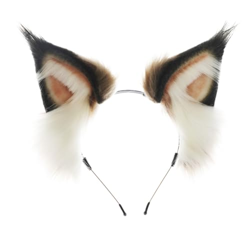 TQUXNGA Realistisches Katzenohren-Haarband für Damen, Musik, Festivals, Make-up, Stirnbänder für Karneval, Cosplay, Anime-Charaktere, Kopfschmuck TQUXNGA Realistisches Katzenohren-Haarband für Damen, Musik, Festivals, Make-up, Stirnbänder für Karneval, Cosplay, Anime-Charaktere, Kopfschmuck von TQUXNGA