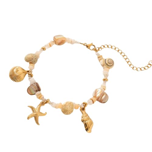 TQUXNGA Strandschmuck, Edelstahl, verstellbare Länge, elegantes Accessoire für Ihre Muschel-Halskette, Einheitsgröße, Wie beschrieben, Wie beschrieben von TQUXNGA