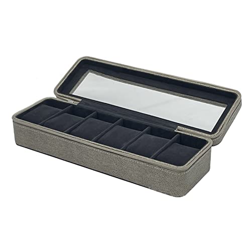 TQUXNGA Uhrenhalter mit Glasdeckel Leder Uhrenetui Aufbewahrungsbox für Männer Frauen 6Slot Case Watch Display Storage Case TQUXNGA Uhrenhalter mit Glasdeckel Leder Uhrenetui Aufbewahrungsbox für Männer Frauen 6Slot Case Watch Display Storage Case von TQUXNGA