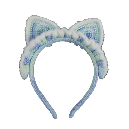 TQUXNGA Zartes Strick-Haarband mit Katzenohren/Schleife, Dekoration, für Damen, Teenager, zum Waschen des Gesichts, Fotografie, Haar-Accessoire TQUXNGA Zartes Strick-Haarband mit Katzenohren/Schleife, Dekoration, für Damen, Teenager, zum Waschen des Gesichts, Fotografie, Haar-Accessoire von TQUXNGA