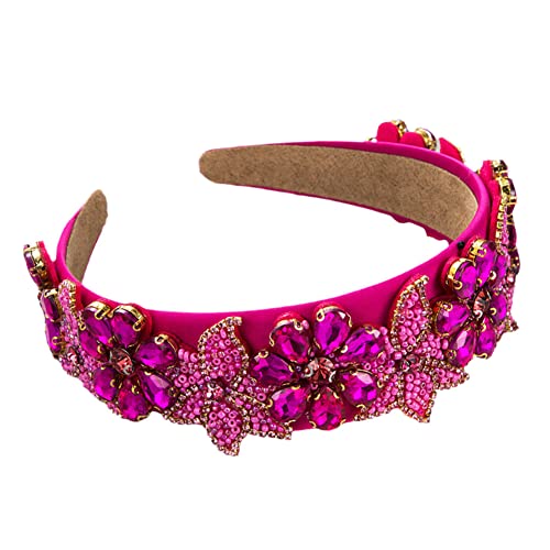Barock glänzende Kristallblume Temperament Schmuck Stirnband Haarschmuck for Frauen(C) von TQVLNMCR