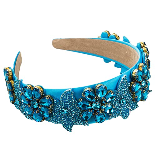 Barock glänzende Kristallblume Temperament Schmuck Stirnband Haarschmuck for Frauen(D) von TQVLNMCR