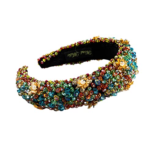 Barocke handgefertigte Perlen-Perlen-Edelstein-Retro-Haarbänder for Damen, Haarschleifen, Blumenkronen-Stirnbänder(21-Multi) von TQVLNMCR