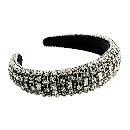 Barocke handgefertigte Perlen-Perlen-Edelstein-Retro-Haarbänder for Damen, Haarschleifen, Blumenkronen-Stirnbänder(7-Silver) von TQVLNMCR