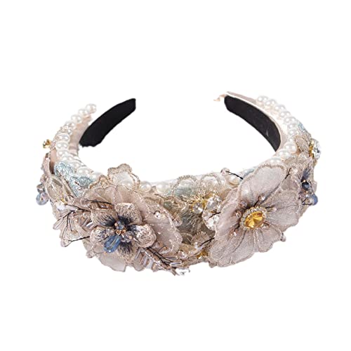 Blumen-Prinzessinnen-Stirnband, bunter Blumen-Kopfschmuck, Haarschmuck, Boho-Strand-Kopfbedeckung(B) von TQVLNMCR
