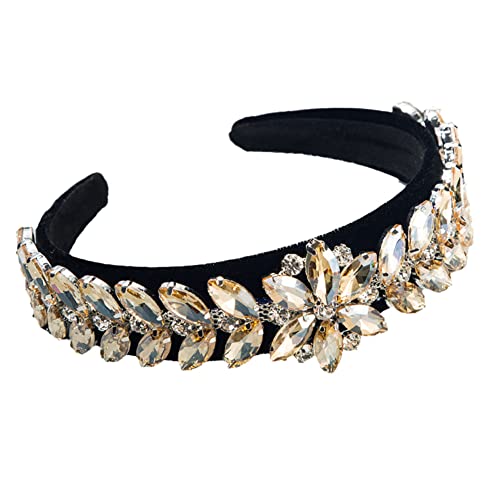 Mädchen glänzendes Haarband Haarreifen Frauen Stirnbänder Ornamente breite Lünette Kopfreifen(FG203) von TQVLNMCR