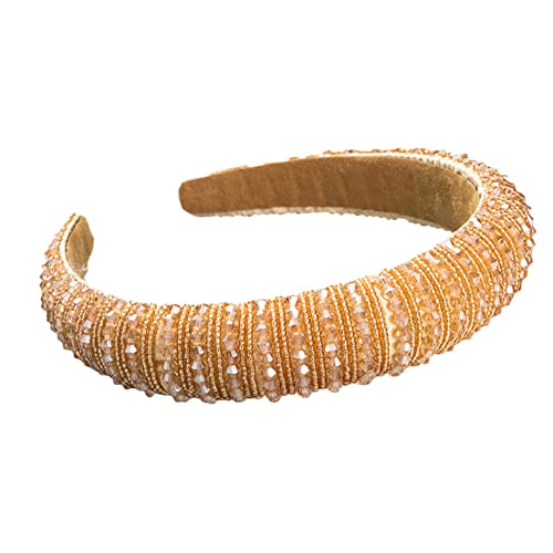 Mädchen glänzendes Haarband Haarreifen Frauen Stirnbänder Ornamente breite Lünette Kopfreifen(FG325) von TQVLNMCR