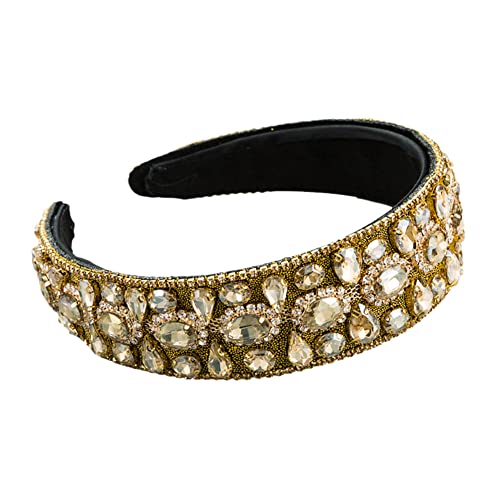 Mädchen glänzendes Haarband Haarreifen Frauen Stirnbänder Ornamente breite Lünette Kopfreifen(FG554) von TQVLNMCR