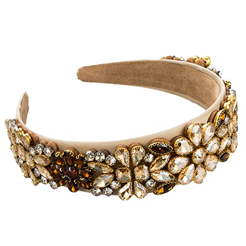 Mädchen glänzendes Haarband Haarreifen Frauen Stirnbänder Ornamente breite Lünette Kopfreifen(FG690) von TQVLNMCR