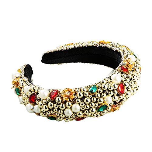 Mädchen glänzendes Haarband Haarreifen Frauen Stirnbänder Ornamente breite Lünette Kopfreifen(FG701) von TQVLNMCR