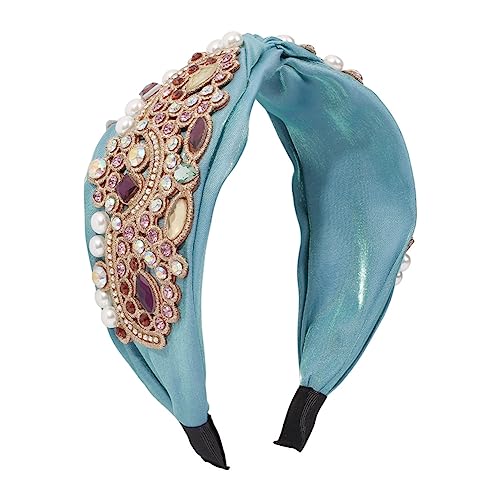 Seestern-Stirnband, Haarschmuck, Strass-Satin-Haarband, modischer Kopfschmuck for Frauen und Mädchen(Blue 1) von TQVLNMCR