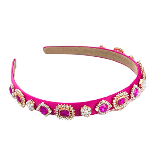 Solide dünne Stirnbänder Frauen Strass Haarbänder Haarband Mädchen Party Hochzeit Kopfbedeckung(C) von TQVLNMCR