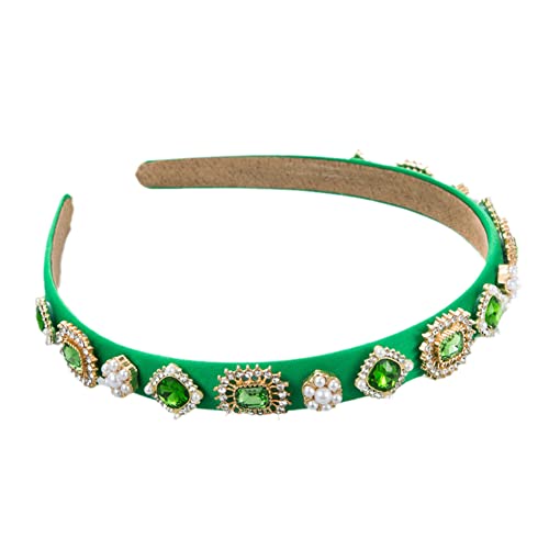 Solide dünne Stirnbänder Frauen Strass Haarbänder Haarband Mädchen Party Hochzeit Kopfbedeckung(GN) von TQVLNMCR