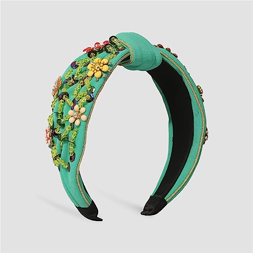 Strass Perle Pailletten Blume Geometrische Perlen Haarschmuck Kristall Stirnband Haarschmuck for Frauen(8) von TQVLNMCR