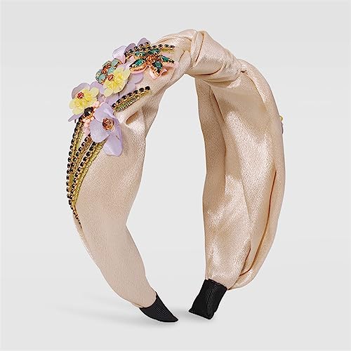Strass Perle Pailletten Blume Geometrische Perlen Haarschmuck Kristall Stirnband Haarschmuck for Frauen(F) von TQVLNMCR