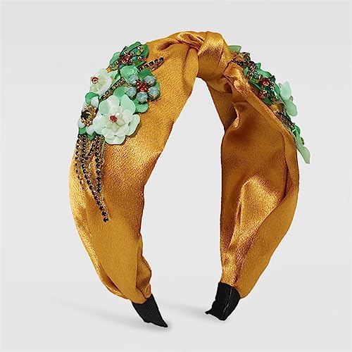 Strass Stoff Stirnband Blume Haarband Frauen handgemachte Perlen Pailletten Kopf Band europäischen Mode Haarschmuck(18) von TQVLNMCR