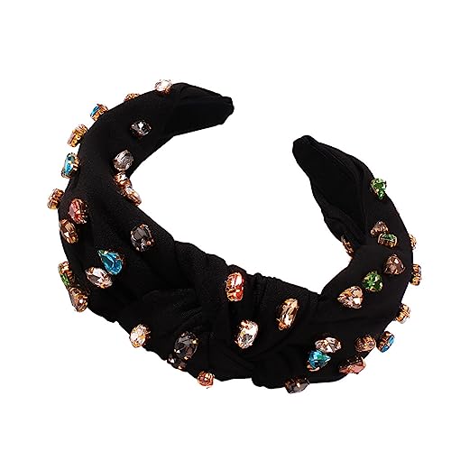 Strass Stoff Stirnband Blume Haarband Frauen handgemachte Perlen Pailletten Kopf Band europäischen Mode Haarschmuck(D) von TQVLNMCR