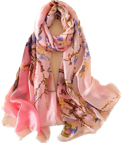 TQVLNMCR Schal aus 100% Seide. Rosa Mandelblüte von Van Gogh. Fällt wunderschön. Atemberaubende Ergänzung for jedes Outfit. for formelle und informelle Kleidung. TQVLNMCR Schal aus 100% Seide. Rosa Mandelblüte von Van Gogh. Fällt wunderschön. Atemberaubende Ergänzung for jedes Outfit. for formelle und informelle Kleidung. von TQVLNMCR