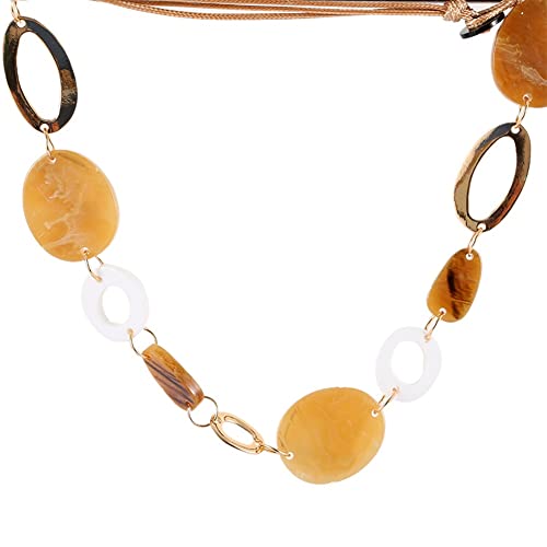 TQWSVUM Acryl Geometrische Anhänger Halsketten Für Frauen - Unregelmäßige Metallharz Chunky Statement Choker - Handgemachte Sandbeach Party Resin Pullover Schlüsselbein Kette Schmuck TQWSVUM Acryl Geometrische Anhänger Halsketten Für Frauen - Unregelmäßige Metallharz Chunky Statement Choker - Handgemachte Sandbeach Party Resin Pullover Schlüsselbein Kette Schmuck von TQWSVUM