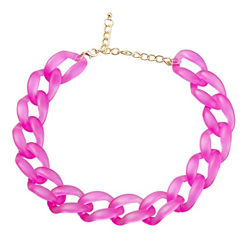 TQWSVUM Acryl Kubanische Gliederkette Halskette Für Frauen, Bunte Harzkette Dicker Chunky Choker, Metal Punk Übertriebene Mode Boho Geometric Statement Schmuck TQWSVUM Acryl Kubanische Gliederkette Halskette Für Frauen, Bunte Harzkette Dicker Chunky Choker, Metal Punk Übertriebene Mode Boho Geometric Statement Schmuck von TQWSVUM