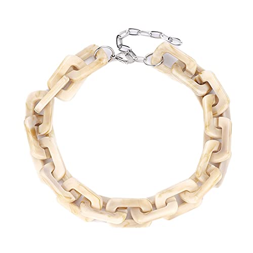 TQWSVUM Acrylharz Kettenglied Choker Halskette Für Frau, Punk Style Statement Big Chunky Chain Collar, Vintage Übertreibung Pullover Kette Hip Hop Schmuck TQWSVUM Acrylharz Kettenglied Choker Halskette Für Frau, Punk Style Statement Big Chunky Chain Collar, Vintage Übertreibung Pullover Kette Hip Hop Schmuck von TQWSVUM