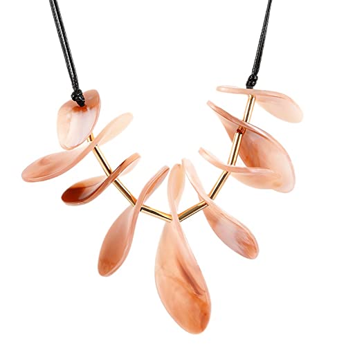 TQWSVUM Damen Bunte Acryl Chunky Harz Halskette - Vintage Bohemian Geometric Anhänger Kunststoff Choker - Handgemachte Mode Übertrieben Statement Kragen Schmuck Geschenk von TQWSVUM