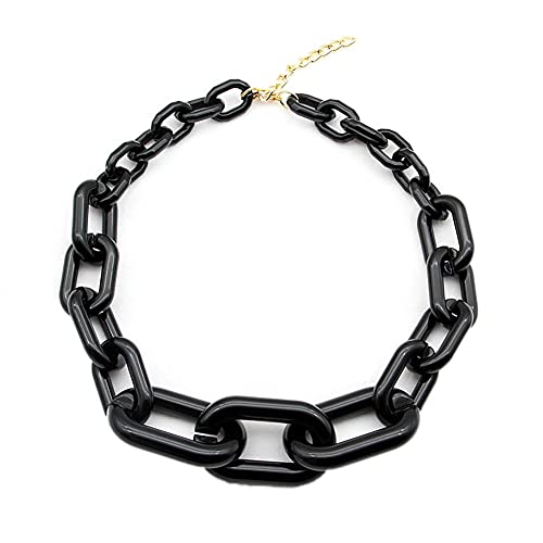 TQWSVUM Frauen Acrylharz Link Kragen Halskette, Handgemachte Geflochtene Geometrische Anhänger Chunky Chain Choker, Mode Böhmischen Stil Übertreibung Statement Schmuck TQWSVUM Frauen Acrylharz Link Kragen Halskette, Handgemachte Geflochtene Geometrische Anhänger Chunky Chain Choker, Mode Böhmischen Stil Übertreibung Statement Schmuck von TQWSVUM
