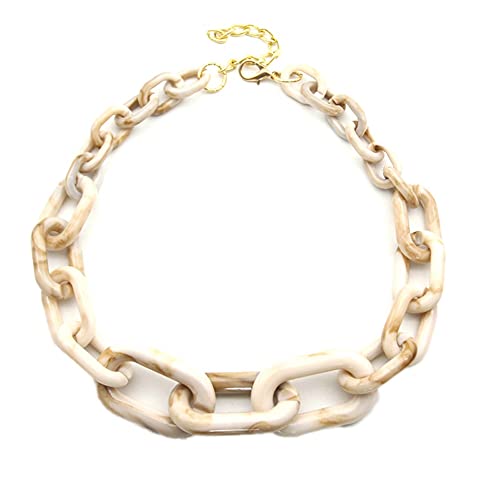 TQWSVUM Frauen Acrylharz Link Kragen Halskette, Handgemachte Geflochtene Geometrische Anhänger Chunky Chain Choker, Mode Böhmischen Stil Übertreibung Statement Schmuck TQWSVUM Frauen Acrylharz Link Kragen Halskette, Handgemachte Geflochtene Geometrische Anhänger Chunky Chain Choker, Mode Böhmischen Stil Übertreibung Statement Schmuck von TQWSVUM