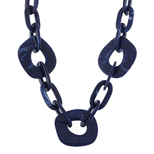 TQWSVUM Frauen Chunky Acrylharz Kettenglieder Halskette, Oval Geometrische Kunststoff Anhänger Kragen Choker, Statement Punk Boho Stil Party Schmuck Zubehör TQWSVUM Frauen Chunky Acrylharz Kettenglieder Halskette, Oval Geometrische Kunststoff Anhänger Kragen Choker, Statement Punk Boho Stil Party Schmuck Zubehör von TQWSVUM