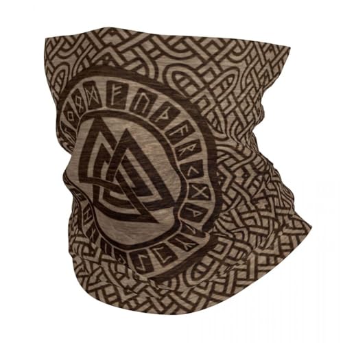 TQWSVUM Nordic Viking Odin Symbol Print Bandana - Frauen Männer Casual Atmungsaktive Halsmanschette Sturmhaube Schal Stirnband - Vintage Tragbare Outdoor Multifunktionale Kopfbedeckung von TQWSVUM