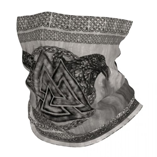 TQWSVUM Nordic Viking Odin Symbol Print Bandana - Frauen Männer Casual Atmungsaktive Halsmanschette Sturmhaube Schal Stirnband - Vintage Tragbare Outdoor Multifunktionale Kopfbedeckung von TQWSVUM
