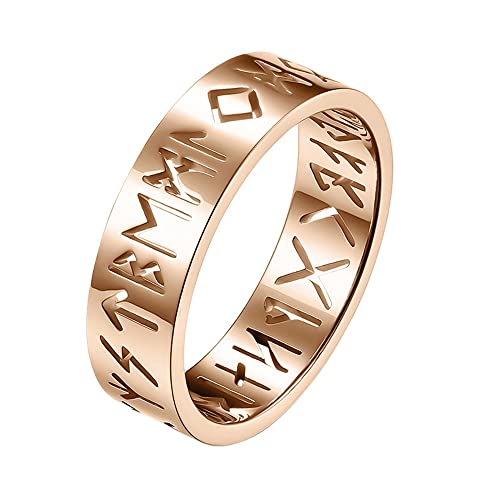 TQWSVUM Nordic Viking Ring for Herren Damen,Aushöhlen Elder Futhark Daumenringe Aus Edelstahl,Handgefertigter Vintage Keltischer Heidnischer Ehering-Schmuck TQWSVUM Nordic Viking Ring for Herren Damen,Aushöhlen Elder Futhark Daumenringe Aus Edelstahl,Handgefertigter Vintage Keltischer Heidnischer Ehering-Schmuck von TQWSVUM