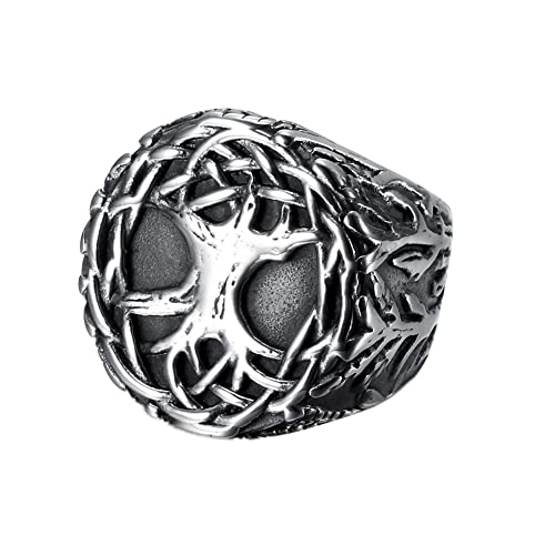 TQWSVUM Nordic Vintage Ouroboros Armband - Herren Wikinger Edelstahl Schlangenköpfe Manschettenarmband - Handgefertigter Heavy Metal Schlangenglied Kettenarmreif Tier Talisman Schmuck(Gold_22CM) von TQWSVUM