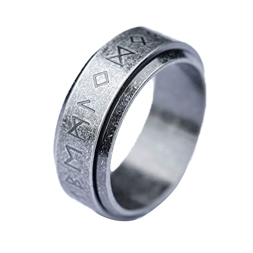 TQWSVUM Nordischer Wikinger Spinner Ring -Herren Damen Futhark Edelstahl Drehbarer Ring – Vintage Mode Paar Amulett Piraten Schmuck Geburtstagsgeschenke TQWSVUM Nordischer Wikinger Spinner Ring -Herren Damen Futhark Edelstahl Drehbarer Ring – Vintage Mode Paar Amulett Piraten Schmuck Geburtstagsgeschenke von TQWSVUM