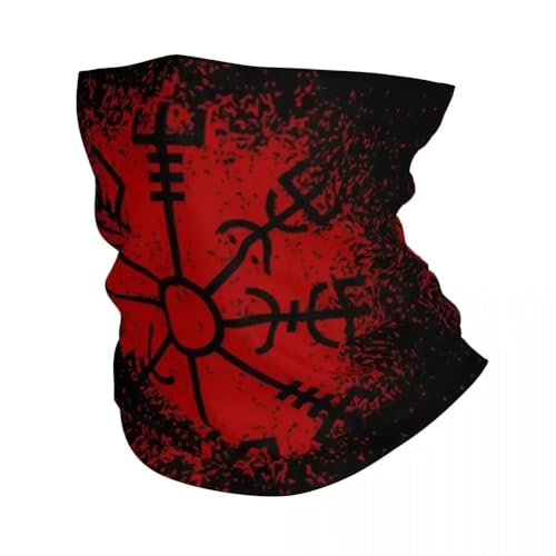 TQWSVUM Viking Vegvisir 3D Gedrucktes Bandana - Nordische Mythologie Grafik Halsmanschette Stretch Gesichtsabdeckung - Multi Kopfbedeckung Atmungsaktiv Angeln Wandern Laufen Radfahren Für Männer von TQWSVUM