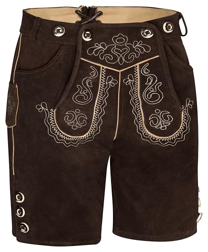 TR Martha Premium Lederhose für Herren (54, Dunkelbraun) von TR Martha