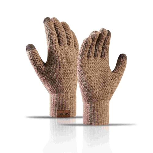 TRABIG Handschuhe Herren und Damen Winter Warm, Thermo Fleece Handschuhe Touchscreen, Strickhandschuhe für Männer Frauen Smartphone Extra Warme Gefüttert für Camping Wandern Laufen Fahren von TRABIG