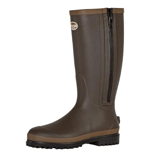 TRACKER Neopren Gummistiefel, Jagdstiefel Winter, thermo gefüttert, für Herren & Damen, mit Reißverschluss, wasserdicht, Größe 37 von TRACKER