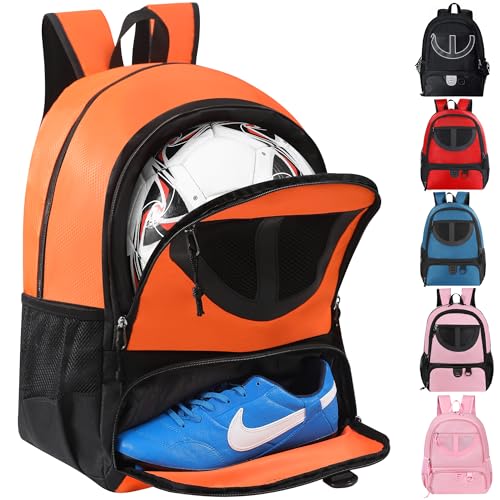 TRAILKICKER Basketball-Rucksack aus Netzstoff, schwarz, mit Ball- und Schuhfach, für Jungen, Mädchen, Männer, Frauen, Ballausrüstung, alle Sportstätten, Tk8Orange, one Size, Sport TRAILKICKER Basketball-Rucksack aus Netzstoff, schwarz, mit Ball- und Schuhfach, für Jungen, Mädchen, Männer, Frauen, Ballausrüstung, alle Sportstätten, Tk8Orange, one Size, Sport von TRAILKICKER