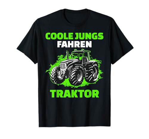 Coole Jungs Fahren Traktor | Trecker T-Shirt von TRAKTOR FAN Sprüche Outfits für Landwirte