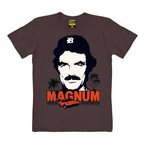 TRAKTOR® I Magnum P.I. | T-Shirt Print | Damen & Herren | kurzärmlig | dunkelgrau | Lizenziertes Originaldesign | Größe M von TRAKTOR