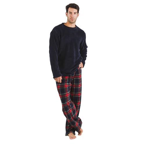 TRAMAS+ Herren Winter Pyjamas, Coraline Pyjamas mit Langen Ärmeln und Langer Hose, Bequemes und warmes Pyjama Set - Herren Winter Pyjamas- S, Cuadro Jairo von TRAMAS+