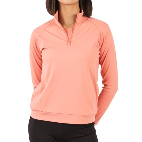 TRAMAS+ Sport Oberteile Damen Sportjacke Top Activewear Set Sportkleidung Yoga Kim Gym - Orange, S von TRAMAS+