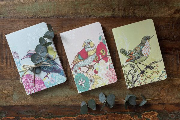 TRANQUILLO Buntes Notizbuch BIRD aus nachhaltig bewirtschafteten Wäldern von TRANQUILLO