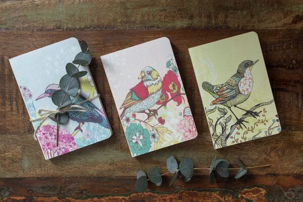 TRANQUILLO Buntes Notizbuch BIRD aus nachhaltig bewirtschafteten Wäldern von TRANQUILLO